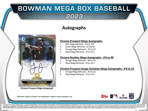 2023 Bowman Baseball Mega