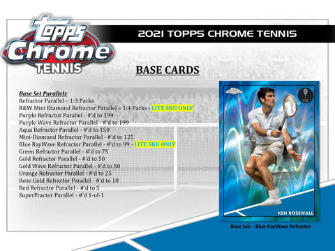 2021 Topps Chrome Tennis Hobby LITE