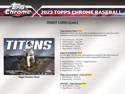 2023 Topps Chrome Baseball 8-Pack Blaster