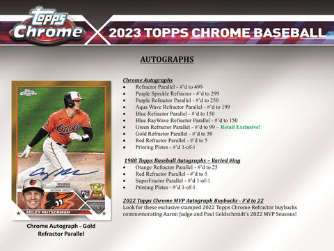 2023 Topps Chrome Baseball 8-Pack Blaster