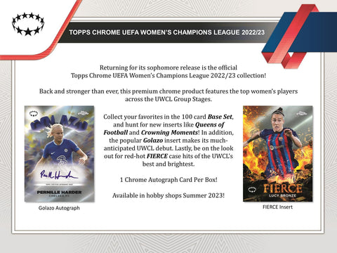 2022/23 Topps Chrome UEFA Women's Champions League Soccer Hobby