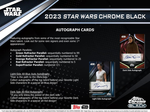 Star Wars Chrome Black Hobby (Topps 2023)
