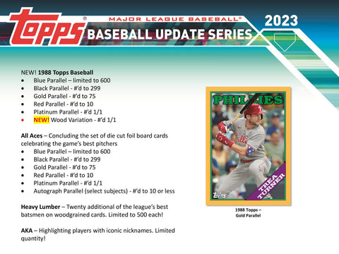2023 Topps Update Series Baseball 7-Pack Blaster (Commemorative Relic Card!)