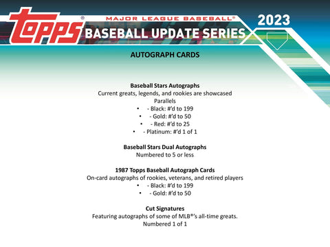 2023 Topps Update Series Baseball 7-Pack Blaster (Commemorative Relic Card!)