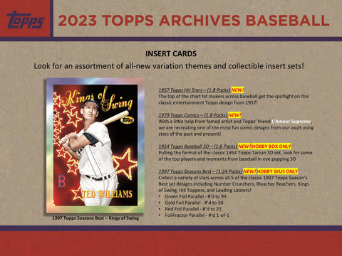 2023 Topps Archives Baseball Hobby