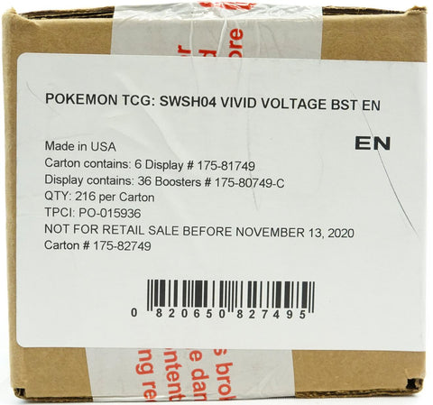 Pokemon Sword & Shield: Vivid Voltage Booster