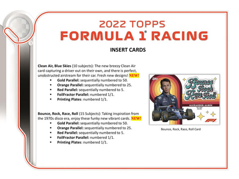 2022 Topps F1 Formula 1 Racing Hobby