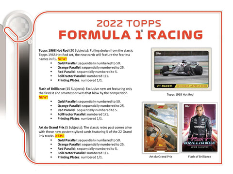 2022 Topps F1 Formula 1 Racing Hobby