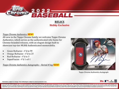 2022 Topps Chrome Baseball Hobby Jumbo