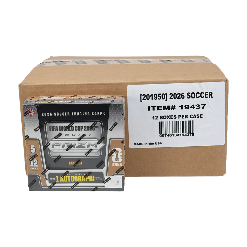 #3 2026 Panini Prizm FIFA World Cup Soccer Hobby International 12-Box Case