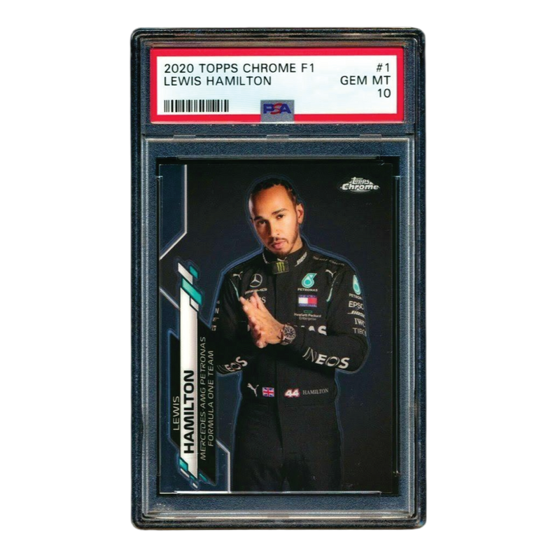 #8 2020 Topps Chrome F1 Lewis Hamilton #1 PSA 10