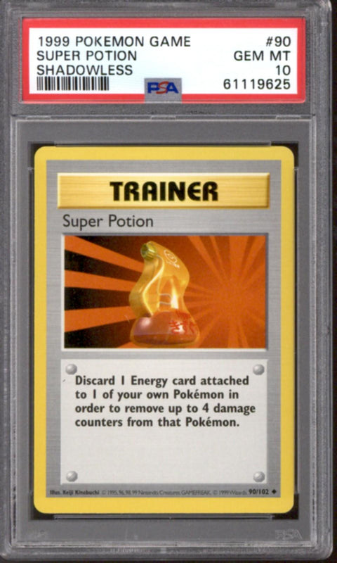 Pokemon Base Set Shadowless Super Potion 90/102 PSA 10 GEM MINT