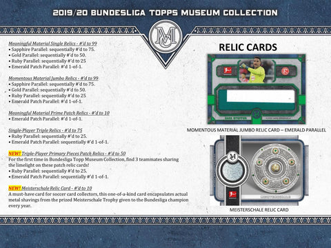 2019/20 Topps Bundesliga Museum Collection Soccer Hobby