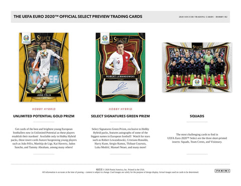 2019/20 Panini Select UEFA Euro Soccer H2 Hobby Hybrid