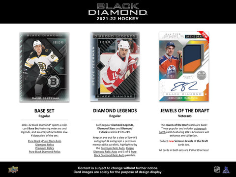 2021/22 Upper Deck Black Diamond CDD Exclusive Hockey Hobby