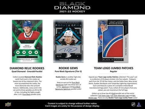 2021/22 Upper Deck Black Diamond CDD Exclusive Hockey Hobby