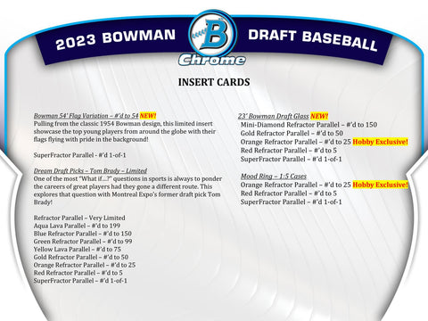 2023 Bowman Draft Baseball Hobby Jumbo