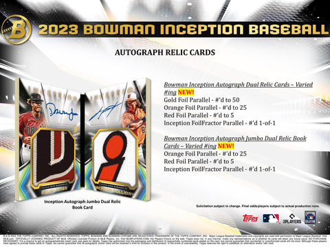 2023 Bowman Inception Baseball Hobby