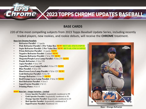 2023 Topps Chrome Update Series Baseball 7-Pack Blaster