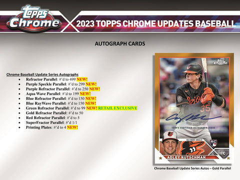 2023 Topps Chrome Update Series Baseball 7-Pack Blaster