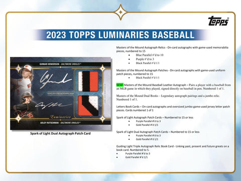 2023 Topps Luminaries Baseball Hobby