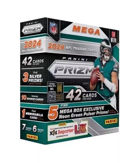 2024 Panini Prizm Football Mega (Neon Green Pulsar)