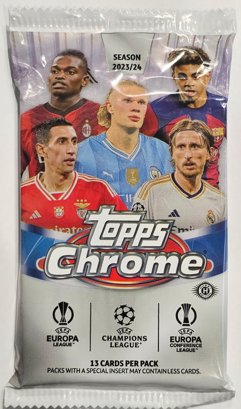 2023/24 Topps Chrome UEFA Club Competitions Soccer Hobby Jumbo