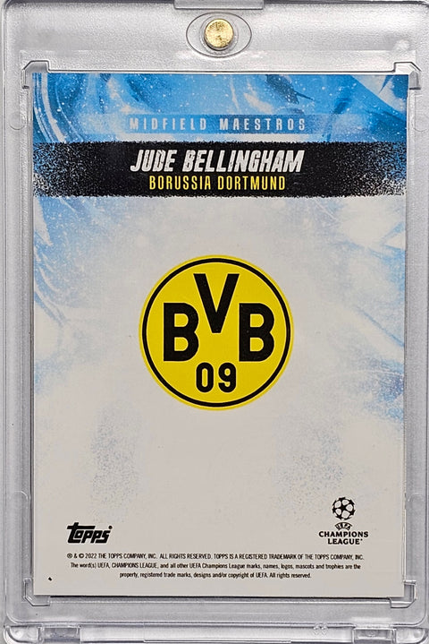 2022 Topps Bellingham Platinum Curated UEFA Jude Bellingham Blue Auto #23/49