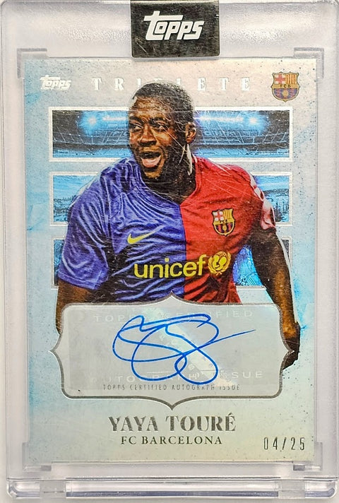 2024 Topps FC Barcelona Triplete 2008-09 Premium Autographs Yaya Toure 04/25