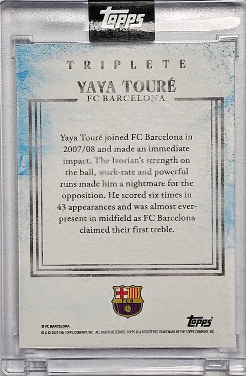 2024 Topps FC Barcelona Triplete 2008-09 Premium Autographs Yaya Toure 04/25