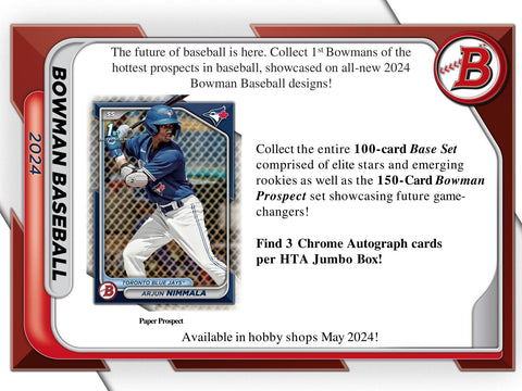 2024 Bowman Baseball Hobby Jumbo