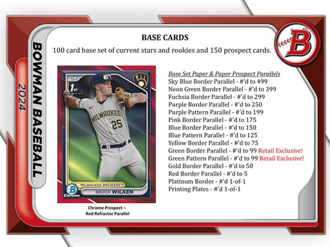 2024 Bowman Baseball Retail 24-Pack