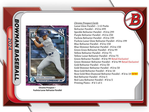 2024 Bowman Baseball Retail 24-Pack