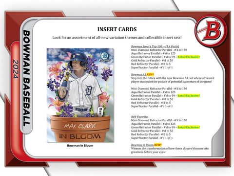 2024 Bowman Baseball Retail 24-Pack