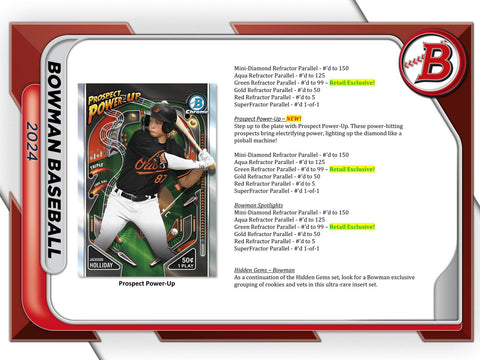 2024 Bowman Baseball Retail 24-Pack