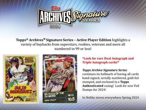 2024 Topps Archives Signature Series Baseball Hobby