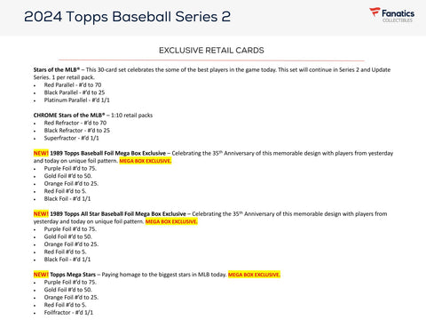2024 Topps Series 2 Baseball Retail 20-Pack