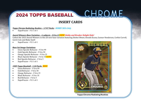 2024 Topps Chrome Baseball Hobby