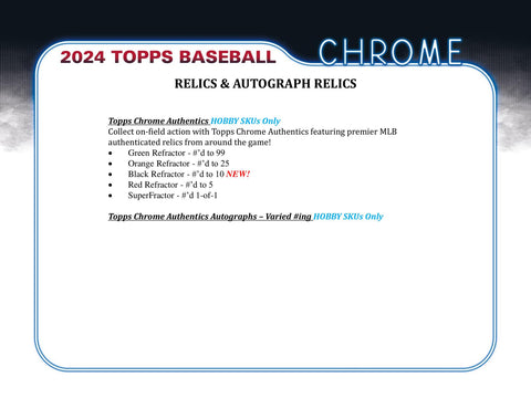 2024 Topps Chrome Baseball Hobby