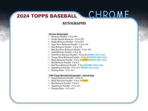 2024 Topps Chrome Baseball Hobby Jumbo