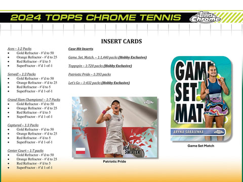 2024 Topps Chrome Tennis Hobby