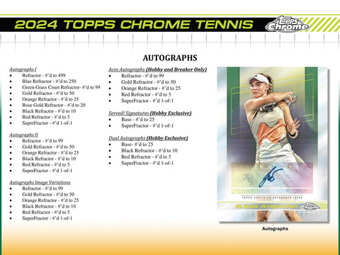 2024 Topps Chrome Tennis Hobby