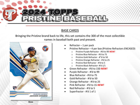 2024 Topps Pristine Baseball Hobby