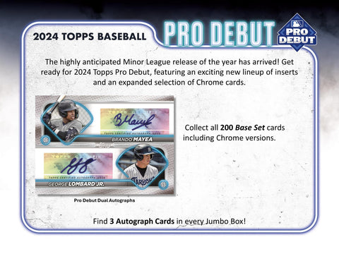 2024 Topps Pro Debut Baseball Hobby Jumbo