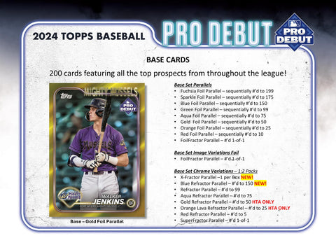 2024 Topps Pro Debut Baseball Hobby Jumbo