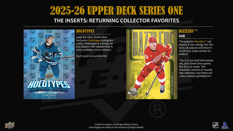 2025/26 Upper Deck Series 1 Hockey Tin (Box) Case (12 Ct.)