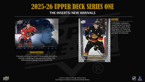 2025/26 Upper Deck Series 1 Hockey Tin (Box) Case (12 Ct.)