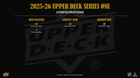 2025/26 Upper Deck Series 1 Hockey 4-Pack Blaster