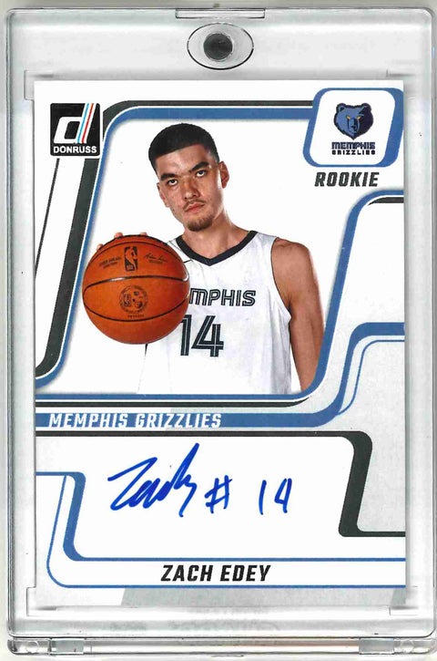 2024-25 Panini Donruss Next Day Autographs SSP On Card Auto Zach Edey Rookie #NDA-ZEM