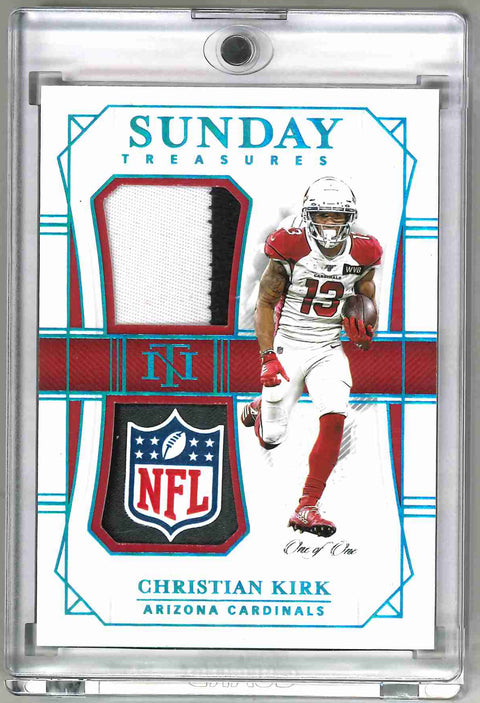 2019 Panini National Treasures  Christian Kirk NFL Logo 1/1